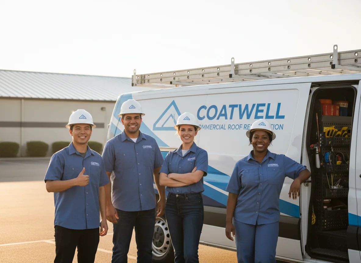 Commercial roof coating company in Hamshire, TX