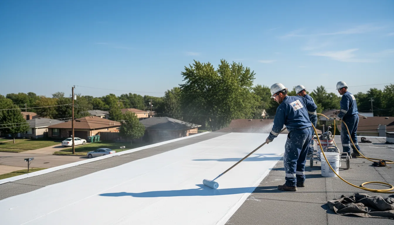 Commercial roof coating in Hamshire, TX near me